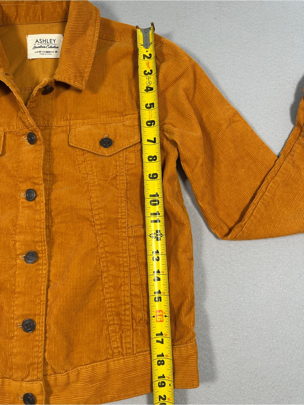 Ashley by 26 International Marigold Corduroy Jacket Sz XS EUC - Picture 6 of 7